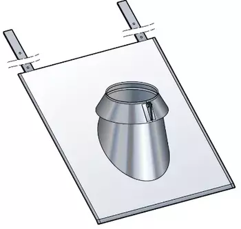 SOLIN INOX Ardoise 30°/45° Diam130 - Avec collerette à joint - FLEXIBLE SOLIN INOX Ardoise 30°/45° Diam130 - Avec collerette à joint - FLEXIBLE